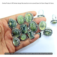 Prehnite 10 Piece Wholesale Ring Lots 925 Sterling Silver Ring NRL-818