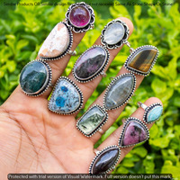 Amethyst & Mixed 10 Piece Wholesale Ring Lots 925 Sterling Silver Ring NRL-813