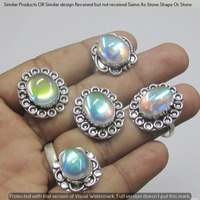 Rainbow Topaz 10 Piece Wholesale Ring Lots 925 Sterling Silver Ring NRL-774