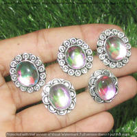 Rainbow Topaz 10 Piece Wholesale Ring Lots 925 Sterling Silver Ring NRL-763
