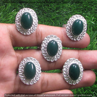 Green Onyx 10 Piece Wholesale Ring Lots 925 Sterling Silver Ring NRL-752