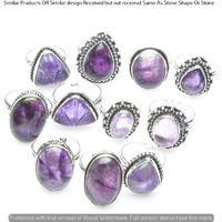 Amethyst 5 Piece Wholesale Ring Lots 925 Sterling Silver Ring NRL-75