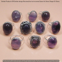 Amethyst 10 Piece Wholesale Ring Lots 925 Sterling Silver Ring NRL-731