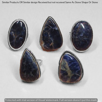 Sodalite 10 Piece Wholesale Ring Lots 925 Sterling Silver Ring NRL-719
