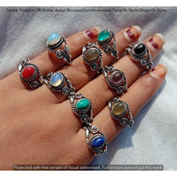 Coral & Mixed 10 Piece Wholesale Ring Lots 925 Sterling Silver Ring NRL-716