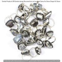 Dendrite Opal 10 Piece Wholesale Ring Lots 925 Sterling Silver Ring NRL-713