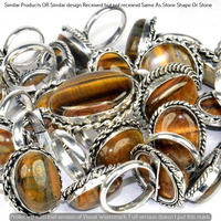 Tiger Eye 10 Piece Wholesale Ring Lots 925 Sterling Silver Ring NRL-687