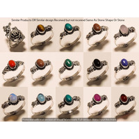 Coral & Mixed 10 Piece Wholesale Ring Lots 925 Sterling Silver Ring NRL-670