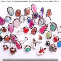 Garnet & Mixed 10 Piece Wholesale Ring Lots 925 Sterling Silver Ring NRL-661