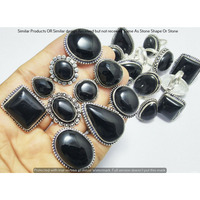 Black Onyx 10 Piece Wholesale Ring Lots 925 Sterling Silver Ring NRL-658