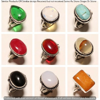Garnet & Mixed 10 Piece Wholesale Ring Lots 925 Sterling Silver Ring NRL-608