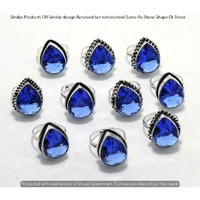Blue Topaz 10 Piece Wholesale Ring Lots 925 Sterling Silver Ring NRL-602