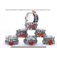 Carnelian 5 Piece Wholesale Ring Lots 925 Sterling Silver Ring NRL-57