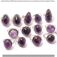 Amethyst 10 Piece Wholesale Ring Lots 925 Sterling Silver Ring NRL-559