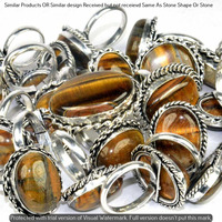 Tiger Eye 5 Piece Wholesale Ring Lots 925 Sterling Silver Ring NRL-554