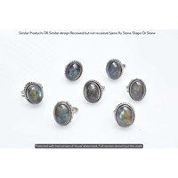 Labradorite 100 Piece Wholesale Ring Lot 925 Sterling Silver Ring NRL-4993