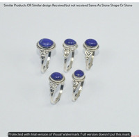 Lapis Lazuli 5 Piece Wholesale Ring Lots 925 Sterling Silver Ring NRL-496