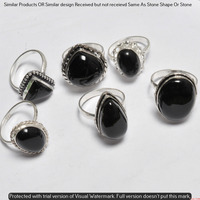 Black Onyx 100 Piece Wholesale Ring Lot 925 Sterling Silver Ring NRL-4815