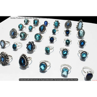 Blue Topaz 100 Piece Wholesale Ring Lot 925 Sterling Silver Ring NRL-4751