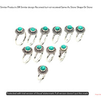 Malachite 5 Piece Wholesale Ring Lots 925 Sterling Silver Ring NRL-474