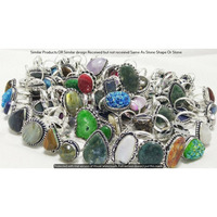 Moonstone & Mixed 100 Piece Wholesale Ring Lot 925 Sterling Silver Ring NRL-4692