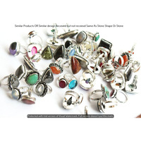 Multi & Mixed 100 Piece Wholesale Ring Lot 925 Sterling Silver Ring NRL-4680