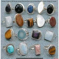 Garnet & Mixed 100 Piece Wholesale Ring Lot 925 Sterling Silver Ring NRL-4667