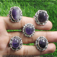 Amethyst 100 Piece Wholesale Ring Lot 925 Sterling Silver Ring NRL-4633