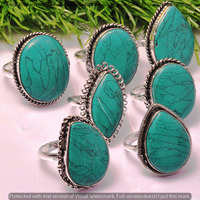 Turquoise 100 Piece Wholesale Ring Lot 925 Sterling Silver Ring NRL-4456