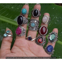 Multi & Mixed 50 Piece Wholesale Ring Lots 925 Sterling Silver Ring NRL-4425