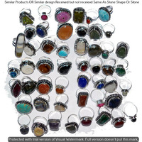 Amethsyt & Mixed 50 Piece Wholesale Ring Lots 925 Sterling Silver Ring NRL-4390