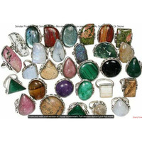 Amethsyt & Mixed 50 Piece Wholesale Ring Lots 925 Sterling Silver Ring NRL-4389