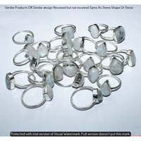 Rainbow Moonstone 50 Piece Wholesale Ring Lots 925 Sterling Silver Ring NRL-4316