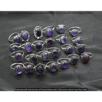Amethyst 50 Piece Wholesale Ring Lots 925 Sterling Silver Ring NRL-4151