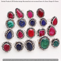 Garnet & Mixed 50 Piece Wholesale Ring Lots 925 Sterling Silver Ring NRL-4033