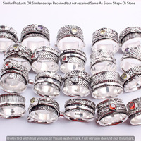 Garnet & Mixed 50 Piece Wholesale Ring Lots 925 Sterling Silver Ring NRL-3988