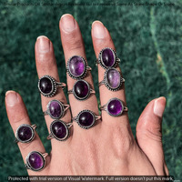 Amethyst 40 Piece Wholesale Ring Lots 925 Sterling Silver Ring NRL-3596