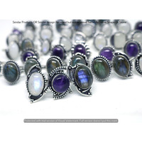 Amethyst & Mixed 40 Piece Wholesale Ring Lots 925 Sterling Silver Ring NRL-3447