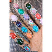 Multi & Mixed 30 Piece Wholesale Ring Lots 925 Sterling Silver Ring NRL-3285