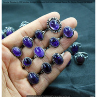 Amethyst 30 Piece Wholesale Ring Lots 925 Sterling Silver Ring NRL-3038