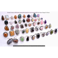 Moonstone & Mixed 30 Piece Wholesale Ring Lots 925 Sterling Silver Ring NRL-3025