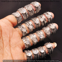 Moonstone 30 Piece Wholesale Ring Lots 925 Sterling Silver Ring NRL-2796