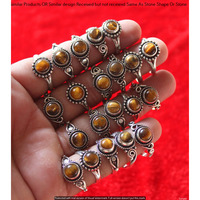 Tiger Eye 25 Piece Wholesale Ring Lots 925 Sterling Silver Ring NRL-2473