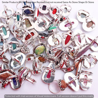 Coral & Mixed 25 Piece Wholesale Ring Lots 925 Sterling Silver Ring NRL-2322