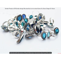 Blue Topaz 20 Piece Wholesale Ring Lots 925 Sterling Silver Ring NRL-1967