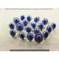 Lapis Lazuli 20 Piece Wholesale Ring Lots 925 Sterling Silver Ring NRL-1932