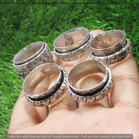 Spinner Meditation 5 Piece Wholesale Ring Lots 925 Sterling Silver Ring NRL-182