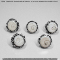 Shiva Eye Shell 5 Piece Wholesale Ring Lots 925 Sterling Silver Ring NRL-166