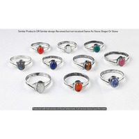 Garnet & Mixed 10 Piece Wholesale Ring Lots 925 Sterling Silver Ring NRL-1102