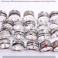 Topaz Spinner Meditation & Multi 5 Pcs Ring Lot 925 Silver Plated Ring NR-17-279